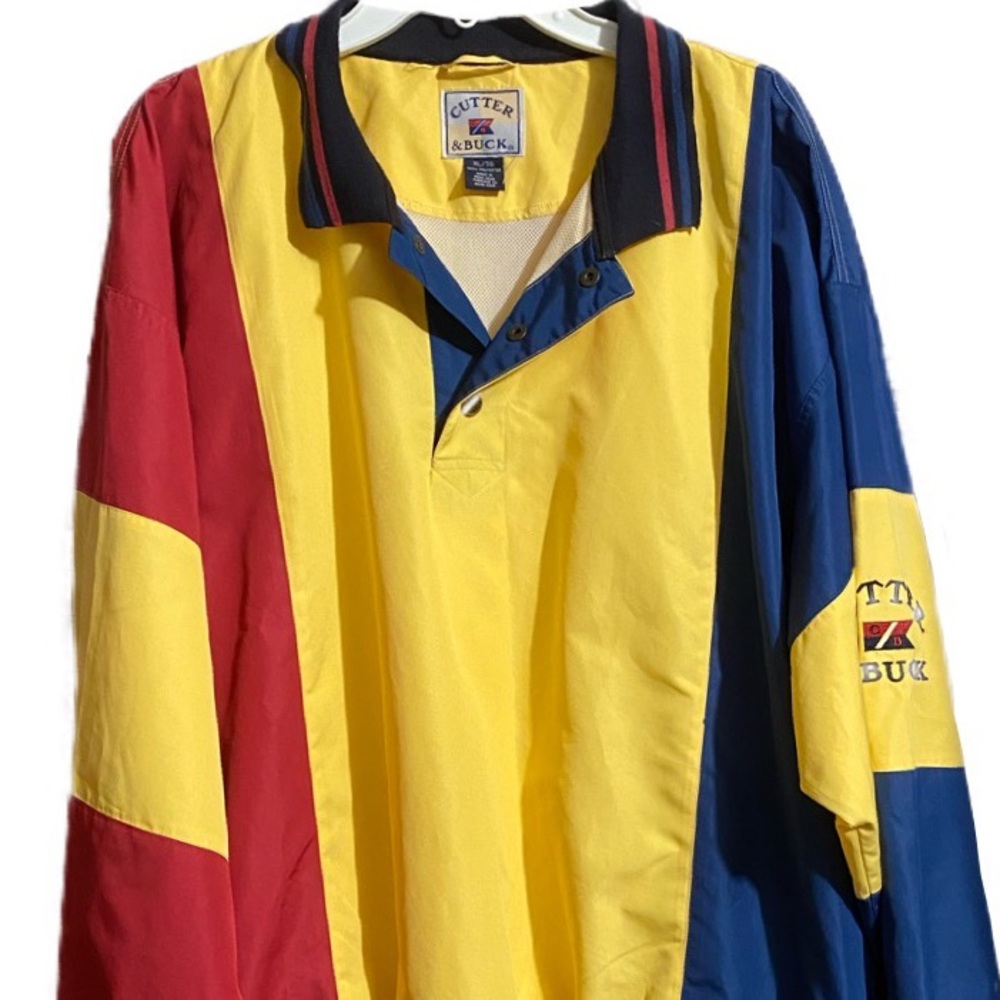 Vintage Mens Cutter & Buck Pullover XL Jacket  Water Resistant Polyester